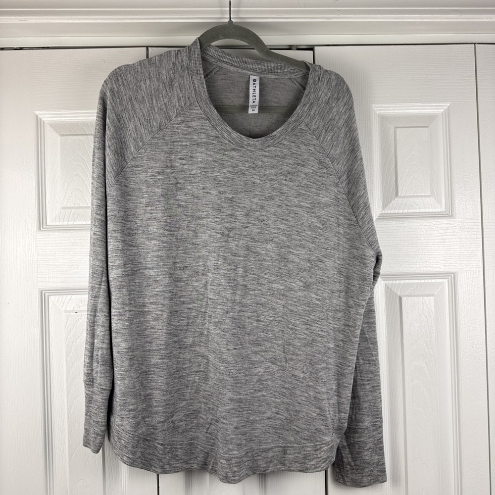 Athleta Mindset Sweatshirt Grey Heathered Women's Size 1X
